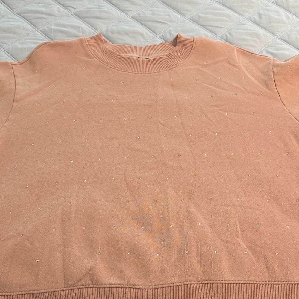 a new day Women's Sweater in Peach with Gold Accents